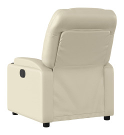 Fauteuil inclinable de massage Crème Similicuir