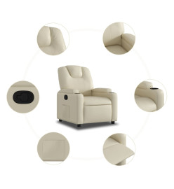 Fauteuil inclinable Crème Similicuir