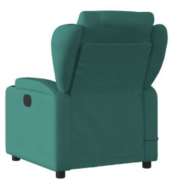 Fauteuil de massage inclinable Vert foncé Tissu