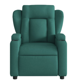 Fauteuil de massage inclinable Vert foncé Tissu