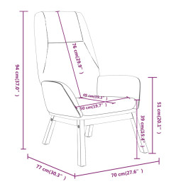 Chaise de relaxation Jaune moutarde Tissu