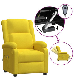 Fauteuil électrique de massage Jaune clair Tissu