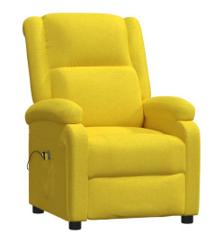 Fauteuil électrique de massage Jaune clair Tissu