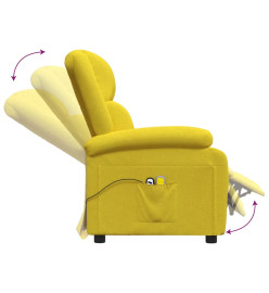 Fauteuil électrique de massage Jaune clair Tissu