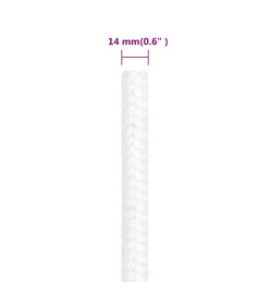 Corde de bateau Blanc complet 14 mm 25 m Polypropylène