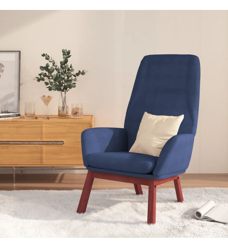 Chaise de relaxation Bleu Tissu