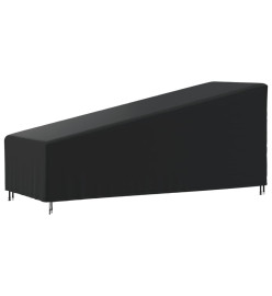 Housse de chaise longue noir 195x76x40/80 cm oxford 420D