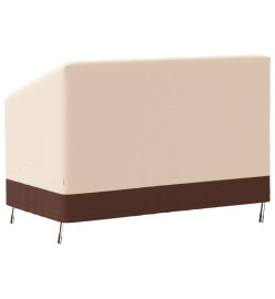 Housse de banc 2 places beige 132x71x56/81 cm oxford 600D