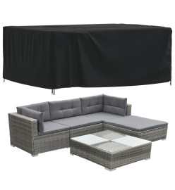 Housse de salon de jardin noir 200x165x80 cm oxford 420D