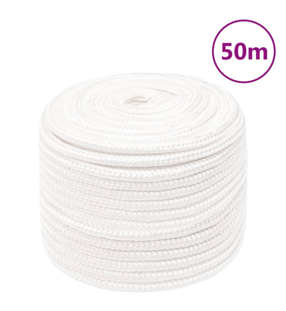 Corde de bateau Blanc complet 12 mm 50 m Polypropylène