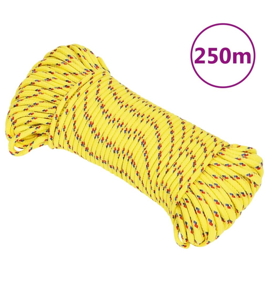 Corde de bateau Jaune 5 mm 250 m Polypropylène