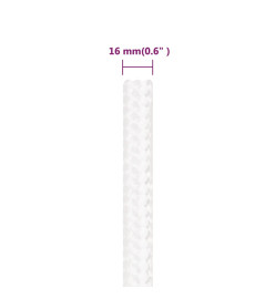 Corde de bateau Blanc complet 16 mm 50 m Polypropylène