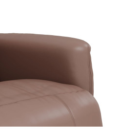 Fauteuil inclinable avec repose-pieds marron similicuir