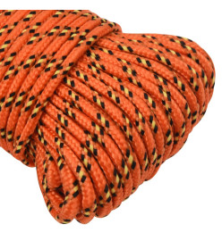 Corde de bateau Orange 4 mm 100 m Polypropylène