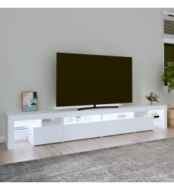 Meuble TV avec lumières LED Blanc 260x36,5x40 cm