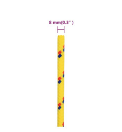 Corde de bateau Jaune 8 mm 25 m Polypropylène