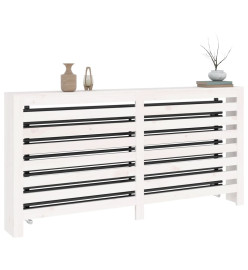 Cache-radiateur Blanc 169x19x84 cm Bois massif de pin