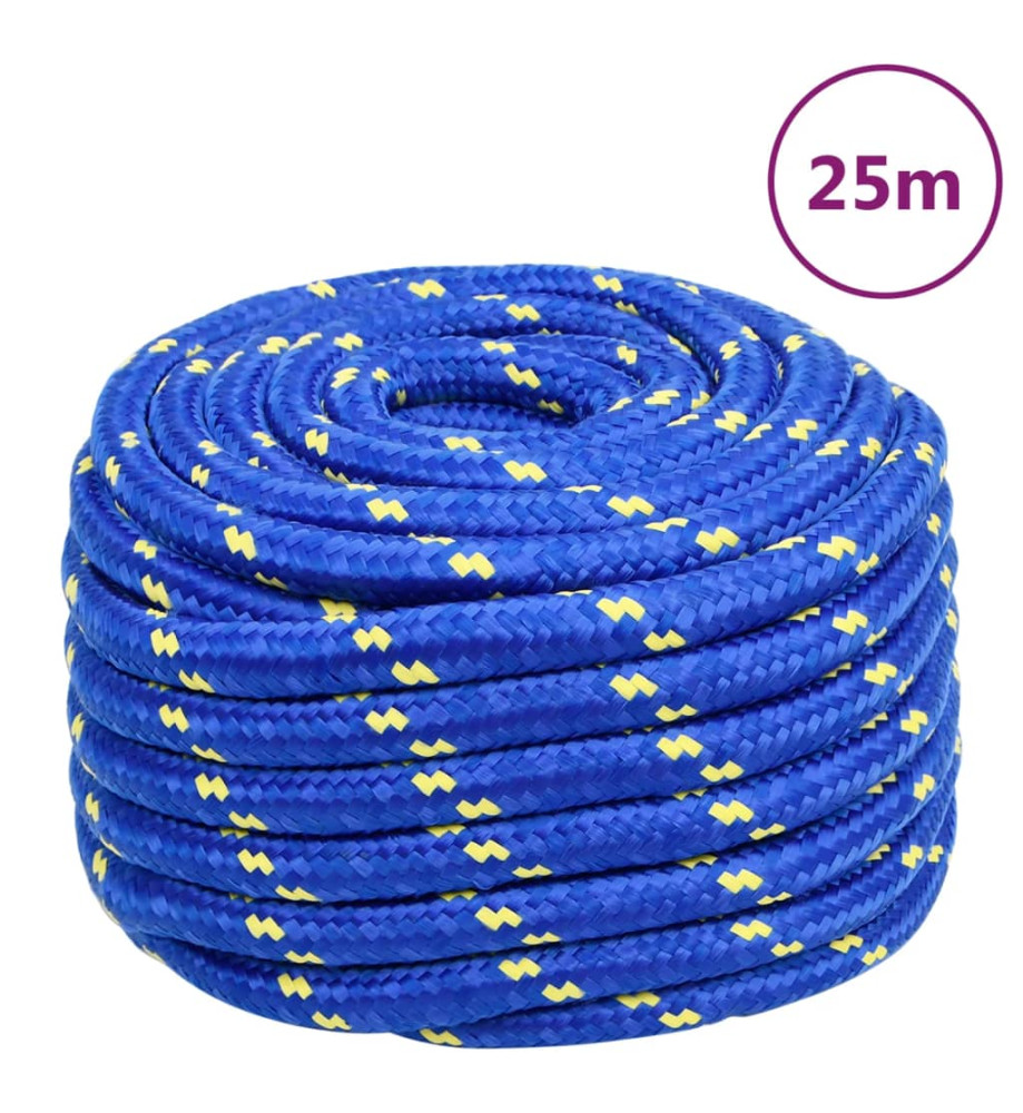 Corde de bateau Bleu 20 mm 25 m Polypropylène