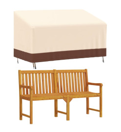 Housse de banc 3 places beige 159x84x56/81 cm oxford 600D