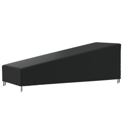 Housse de chaise longue noir 203x81x25/63 cm oxford 420D