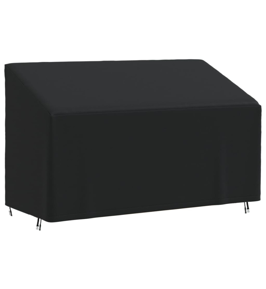 Housse de banc 3 places noir 165x70x65/94 cm oxford 420D