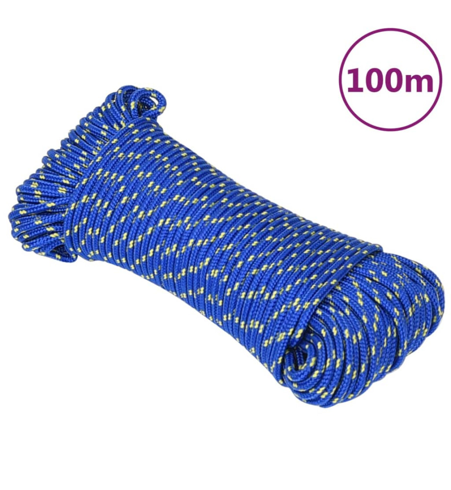 Corde de bateau Bleu 5 mm 100 m Polypropylène