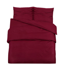 Ensemble de housse de couette Bordeaux 155x220 cm Microfibre