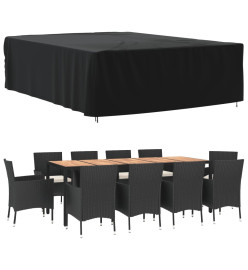 Housse de salon de jardin noir 350x260x90 cm oxford 420D