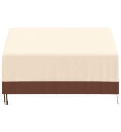 Housse de banc 2 places beige 137x97x48/74 cm oxford 600D