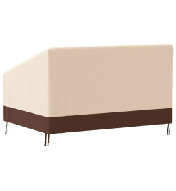 Housse de banc 2 places beige 137x97x48/74 cm oxford 600D