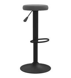 Tabourets de bar lot de 2 gris foncé velours