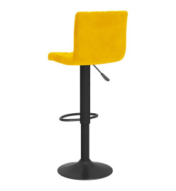 Tabourets de bar 2 pcs Jaune moutarde Velours