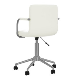 Chaise de bureau pivotante Blanc Similicuir