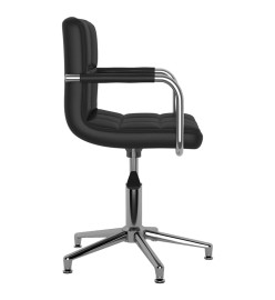 Chaise de bureau pivotante Noir Similicuir