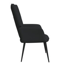 Chaise de relaxation Noir Tissu