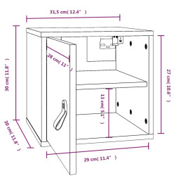 Armoire murale 31,5x30x30 cm Bois de pin massif