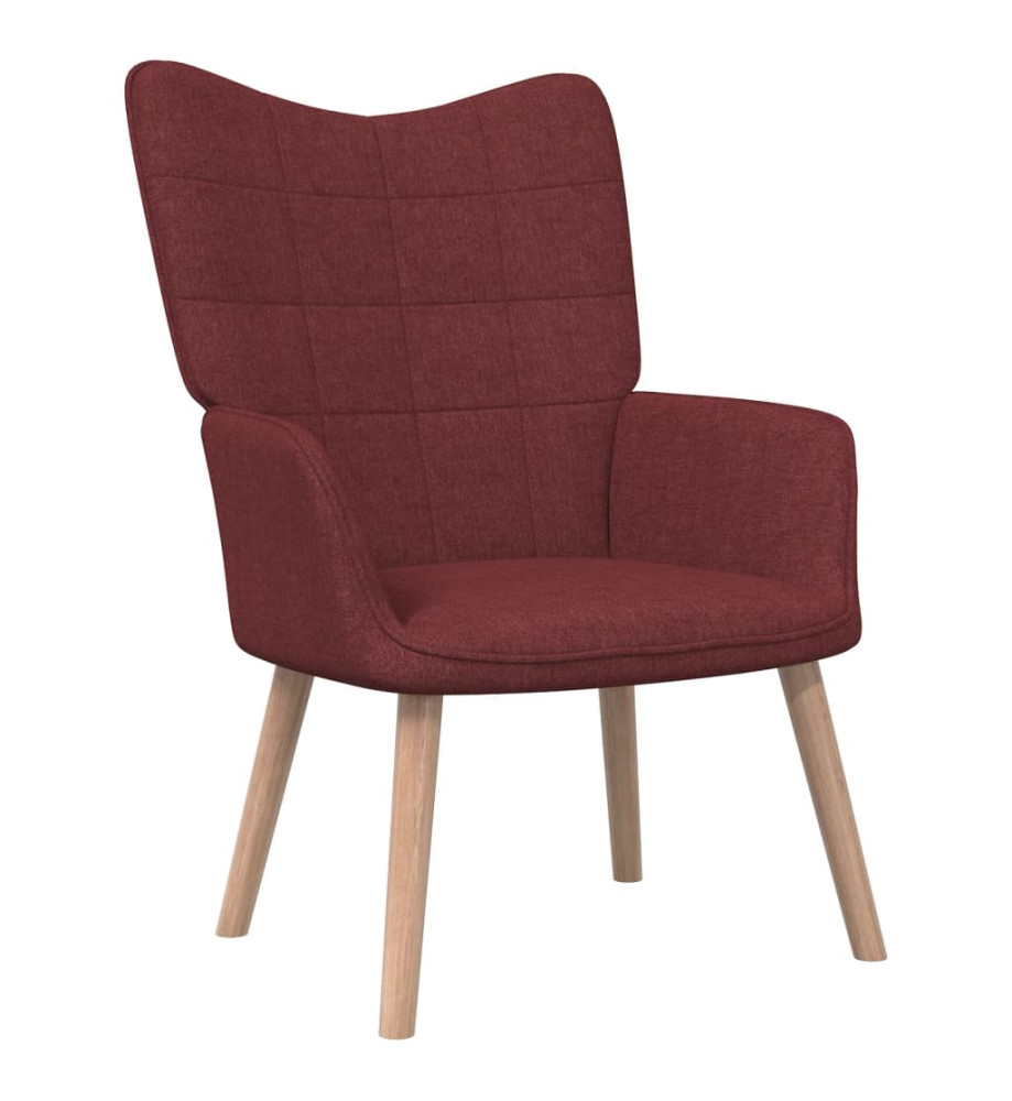 Chaise de relaxation Rouge bordeaux Tissu