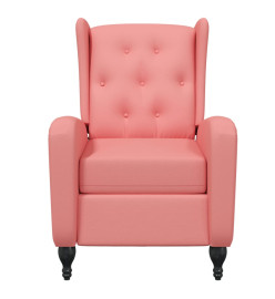 Fauteuil de massage inclinable rose velours