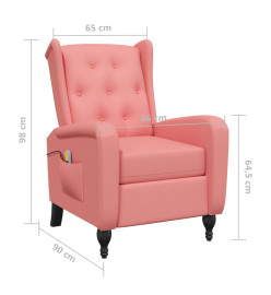 Fauteuil de massage inclinable rose velours