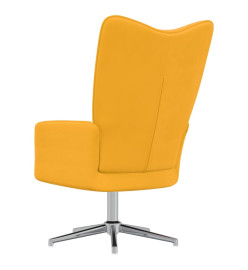 Chaise de relaxation Jaune moutarde Velours