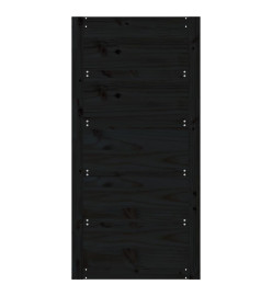 Porte de grange Noir 100x1,8x204,5 cm Bois massif de pin