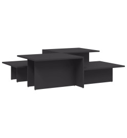 Tables basses 2 pcs gris bois d'ingénierie