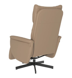 Fauteuil inclinable de massage repose-pieds cappuccino