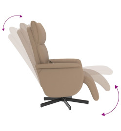 Fauteuil inclinable de massage repose-pieds cappuccino