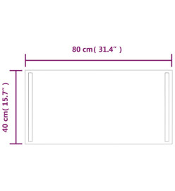 Miroir de salle de bain à LED 80x40 cm