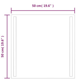 Miroir de salle de bain à LED 50x50 cm