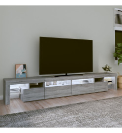 Meuble TV avec lumières LED Sonoma gris 260x36,5x40 cm