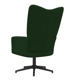 Chaise de relaxation Vert foncé Velours