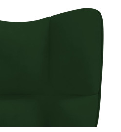 Chaise de relaxation Vert foncé Velours