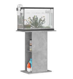 Support d'aquarium gris béton 60,5x36x72,5 cm bois d'ingénierie